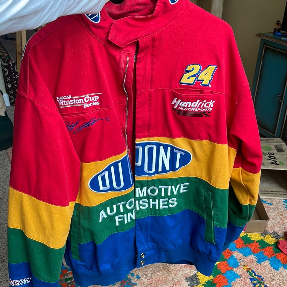 Chase Authentics Multicolor DuPont Racing Jacket - Red, Yellow, Green, Blue